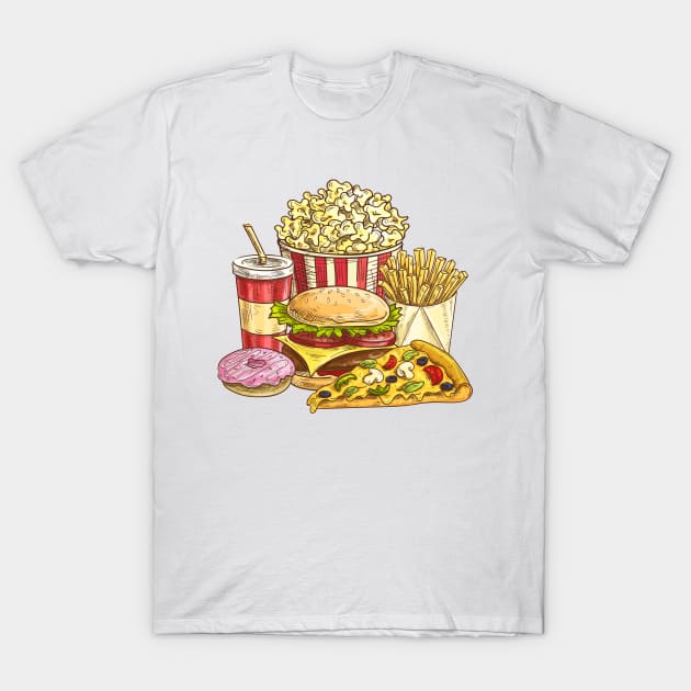 Fast food T-Shirt by Mako Design 